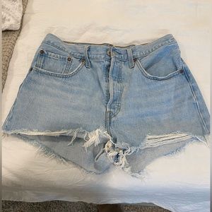 Levi denim shorts great condition. Light wash. Size W30.